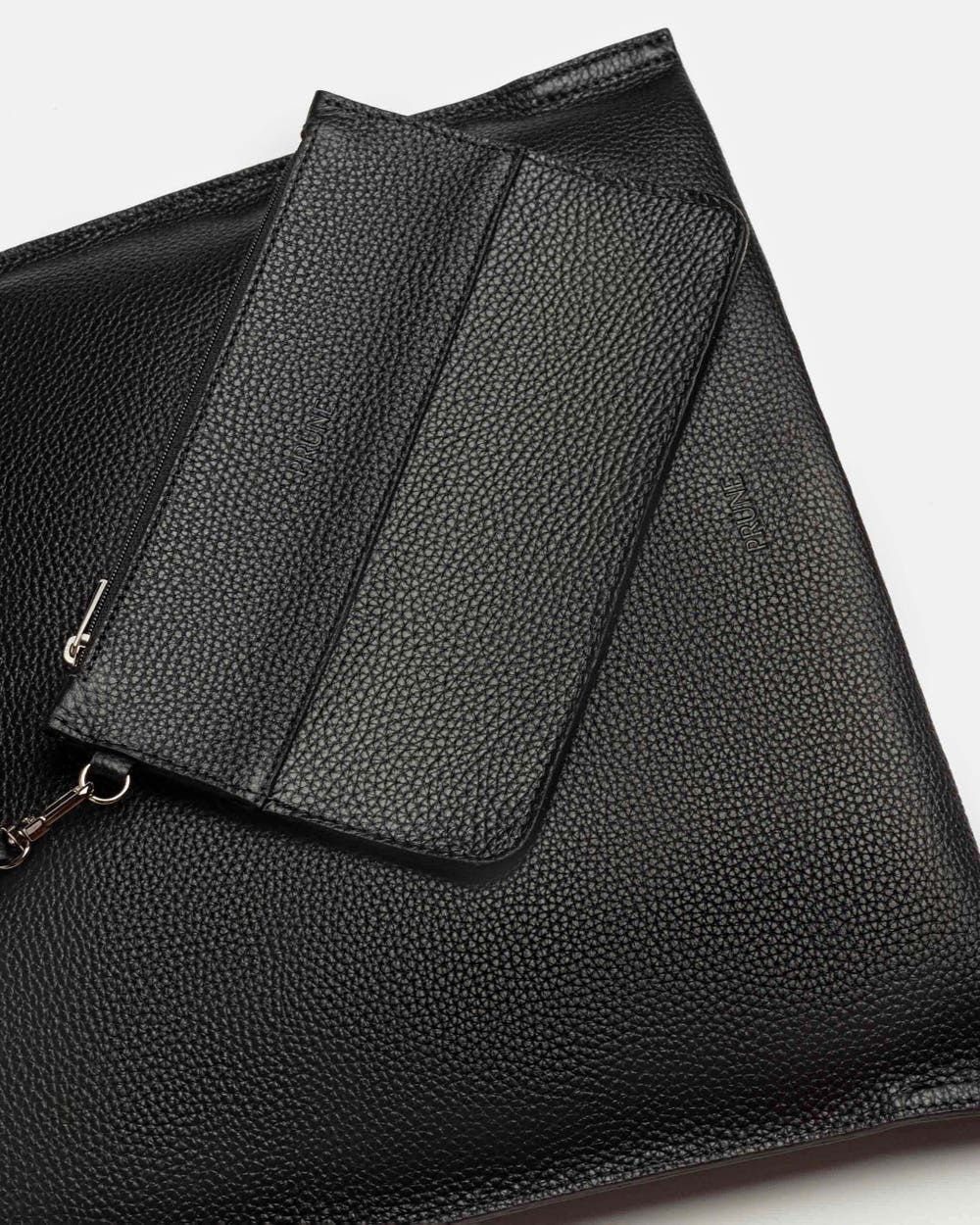 Cartera al hombro Minimal en Cuero Graneado