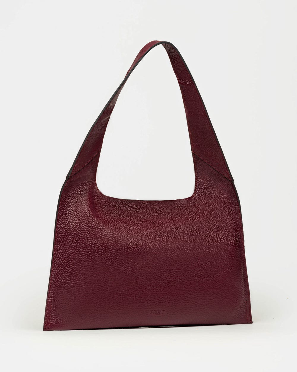 Cartera al hombro Minimal en Cuero Graneado