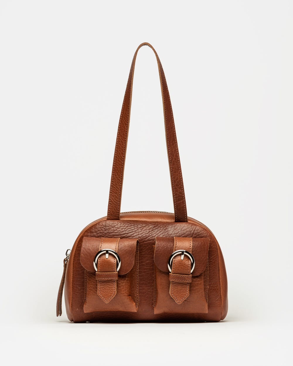 Cartera al hombro Indie en cuero vegetal liso