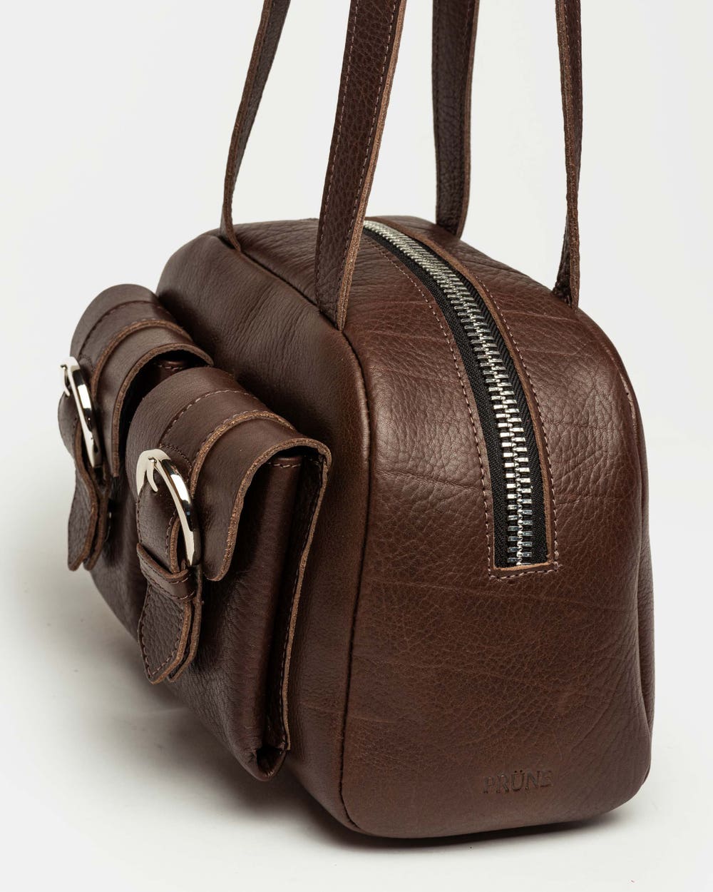 Cartera al hombro Indie en cuero vegetal liso