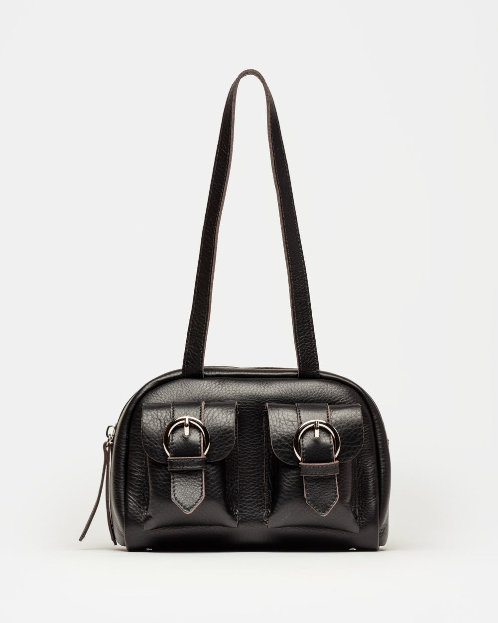 Cartera al hombro Indie en cuero vegetal liso