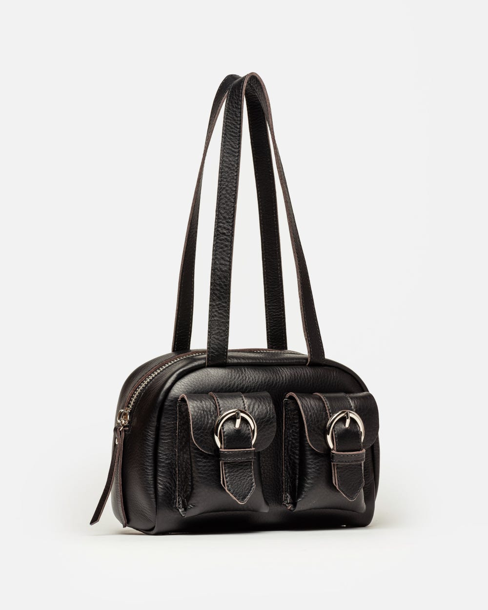 Cartera al hombro Indie en cuero vegetal liso