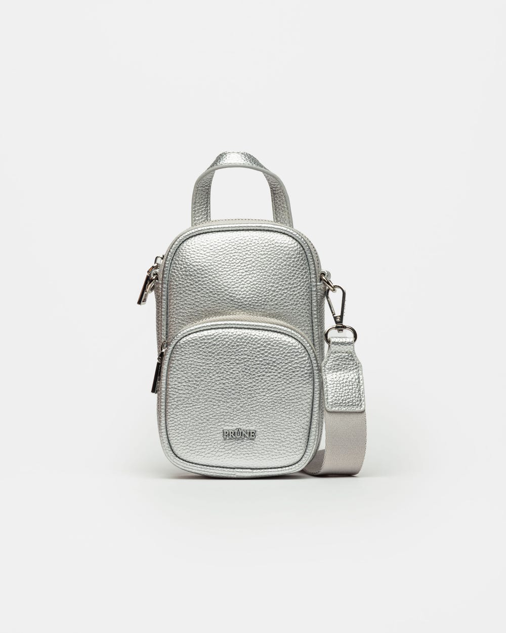 Porta celular Baby Donna en efecto cuero charol arrugado