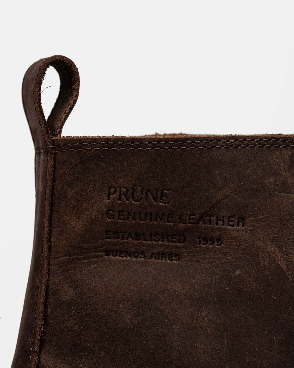 Borcego Harvey en cuero liso