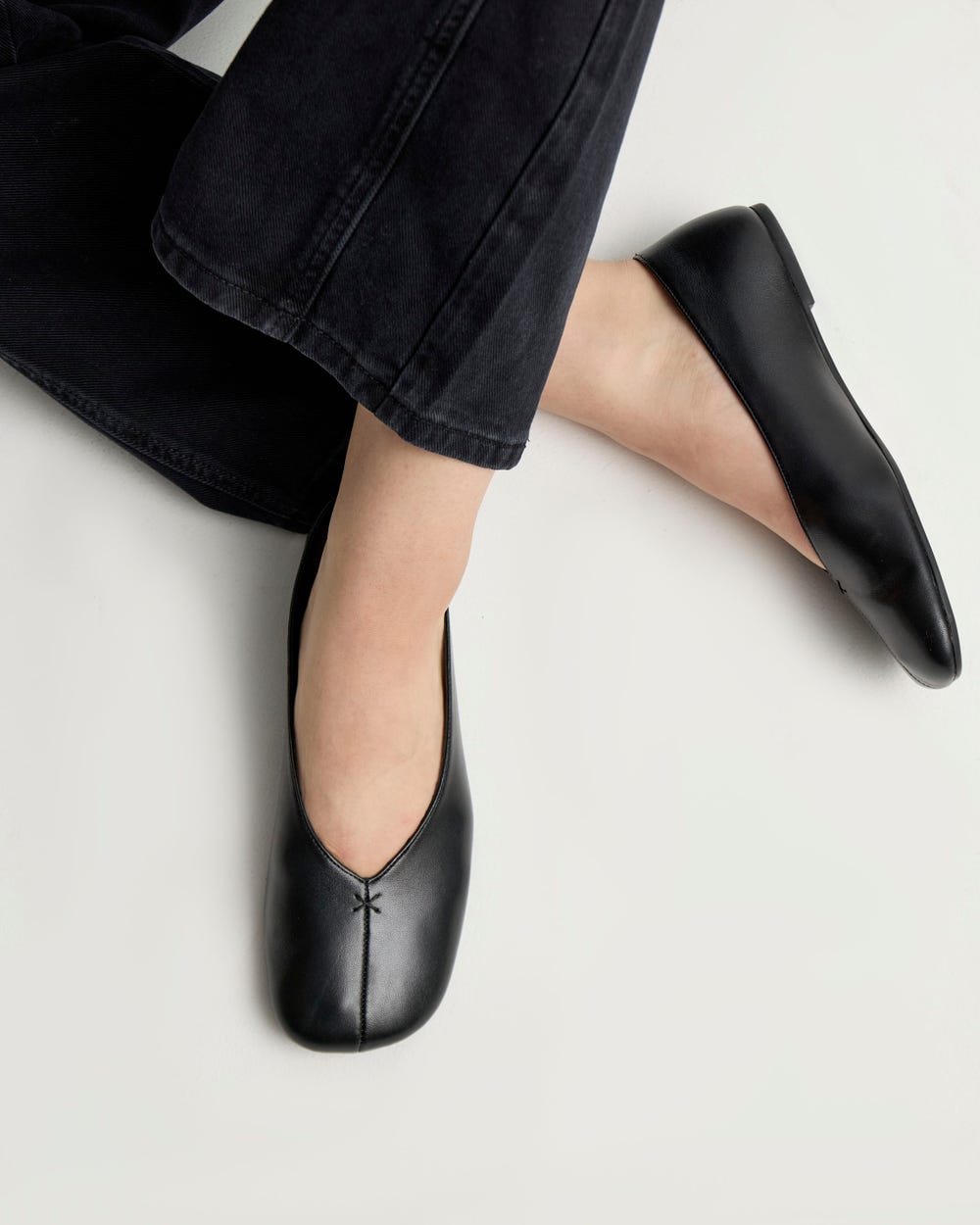 Ballerina Cira en cuero liso