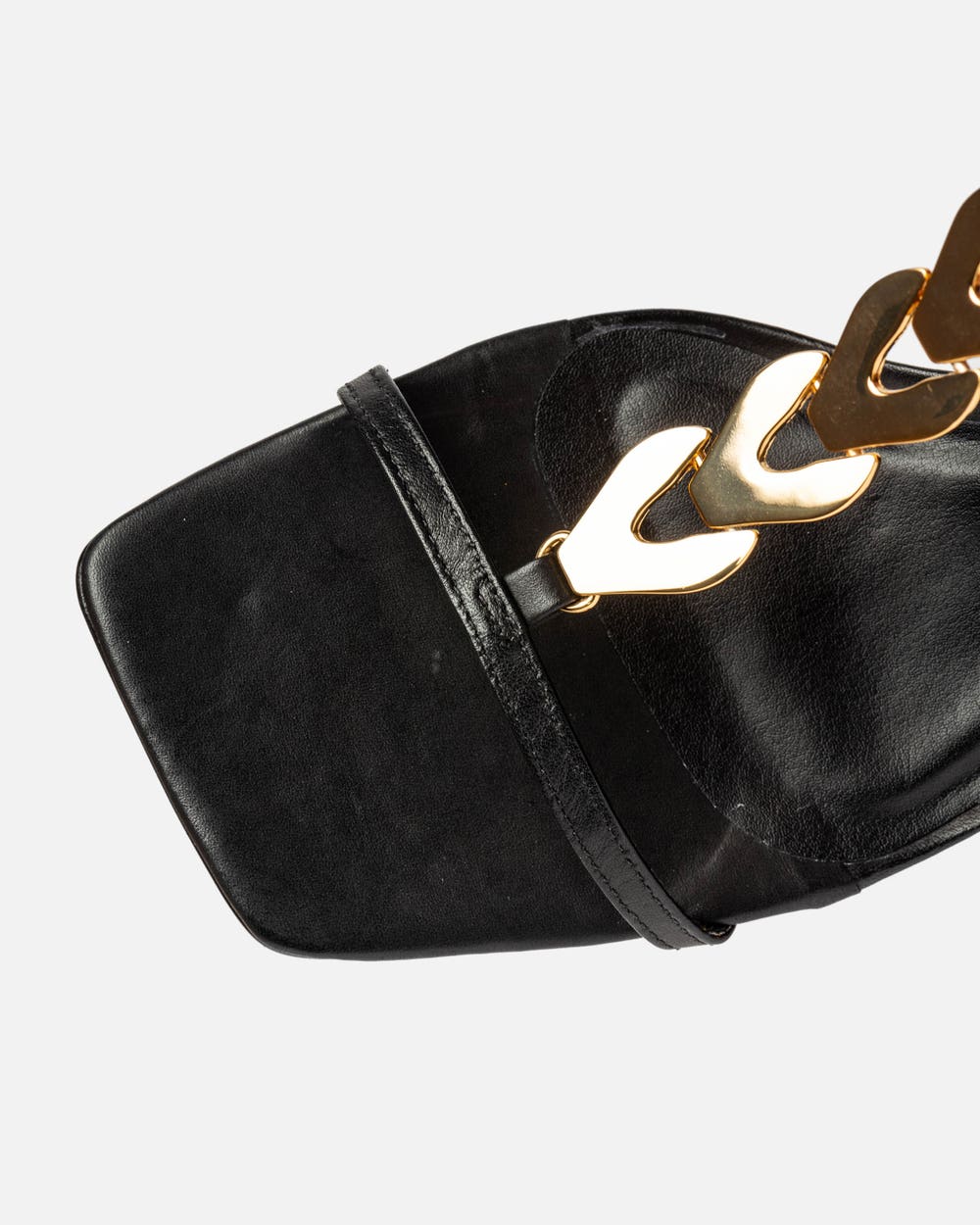 Sandalia alta Goldie en cuero liso